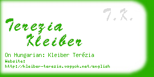 terezia kleiber business card