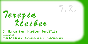 terezia kleiber business card